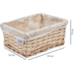 Корзина стеллажная Листья 34x25x15 см 12.7 л ива цвет бежевый NATURAL HOUSE EW-92LM-M Листья