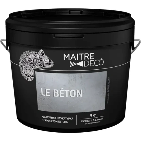 238048004 Фактурная штукатурка Maitre Deco «Le Beton» эффект бетона 9 кг MAITRE DECO