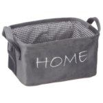 Корзина Велюр25x19x14 см 6.5 л полиэстер цвет серый HANDY HOME LIS-10 M Велюр