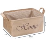 Корзина Велюр 34x22x16 см 12 л полиэстер цвет бежевый HANDY HOME LIS-69 L Велюр