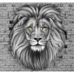 Фотообои «Царь зверей» 3D флизелиновые 300х270 см L12-981 FBRUSH 3D FLIZART L12-981