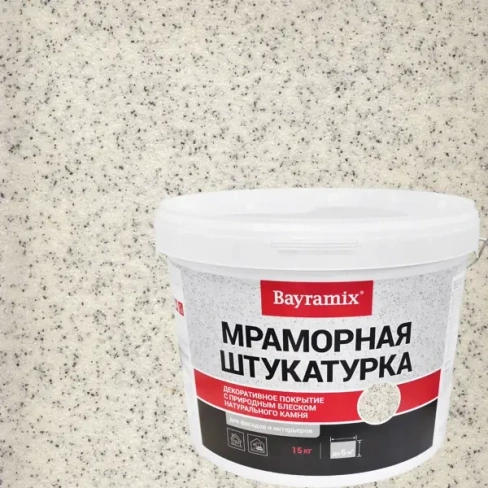 239935916 Мраморная штукатурка Bayramix Royal White-N 15 кг BAYRAMIX