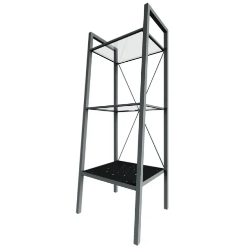 240994337 Стеллаж для ванной комнаты Март Ferro 40x35x105 см цвет черный МАРТ FERRO Стеллаж 40x35x105 Ferro черный