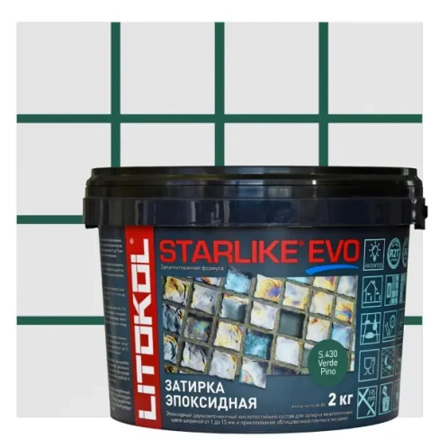 241425529 Затирка эпоксидная Litokol Starlike Evo S.430 цвет зелёная хвоя 2 кг LITOKOL Starlike Evo 430