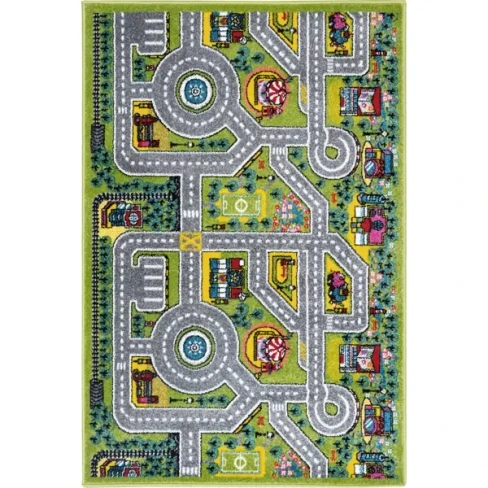 249206084 Ковер полипропилен Art Kids LM11 100x150 см цвет зеленый . ART KIDS
