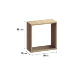 Стеллаж Spaceo KUB 1 секция 36x36x15.9 см ЛДСП цвет дуб SPACEO Стеллаж секционный