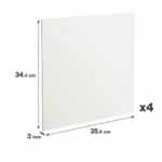 Задняя стенка Spaceo Kub 35.6x34.4 см МДФ цвет белый SPACEO