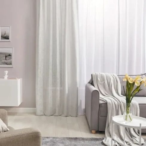 Штора на ленте Inspire Yoenne 140Х280 см цвет светло-серый INSPIRE