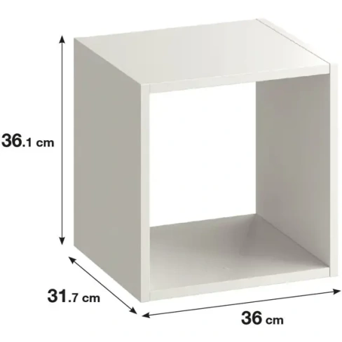 Стеллаж Spaceo KUB 1 секция 36x36x31.7 см ЛДСП цвет белый SPACEO Стеллаж секционный