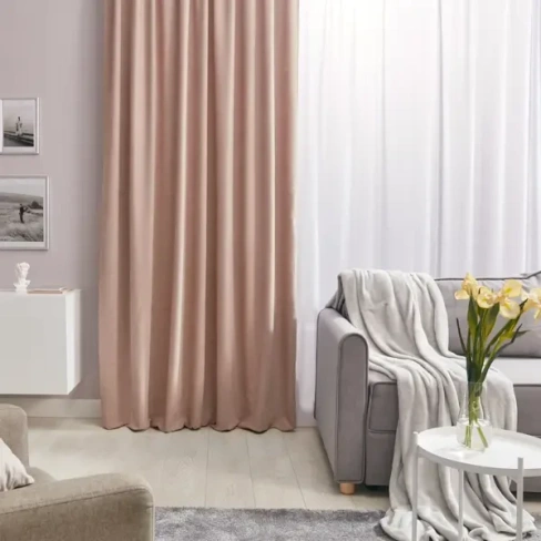 Штора на ленте «Рим» 200x310 см цвет какао MIAMOZA MIAMOZA