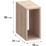 Стеллаж Spaceo KUB 1 секция 18x36x31.5 см ЛДСП цвет дуб SPACEO Стеллаж секционный