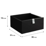 Ящик выдвижной Spaceo KUB 32.4x15.2x31.5 см ЛДСП цвет графит SPACEO