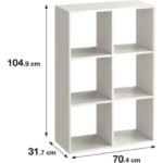 Стеллаж Spaceo KUB 6 секций 70x104x31.5 см ЛДСП цвет белый SPACEO Стеллаж секционный