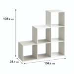 Стеллаж Spaceo KUB 123K 6 секций 104x104x31.5 см ЛДСП цвет белый SPACEO Стеллаж секционный