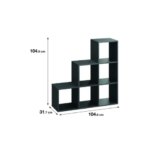 Стеллаж Spaceo KUB 123K 6 секций 104x104x31.5 см ЛДСП цвет графит SPACEO Стеллаж секционный