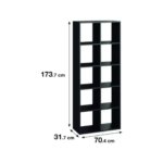 Стеллаж Spaceo KUB 10 секций 70x173x31.5 см ЛДСП цвет графит SPACEO Стеллаж секционный