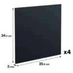 Задняя стенка Spaceo Kub 35.6x34.4 см МДФ цвет графит 4 шт SPACEO