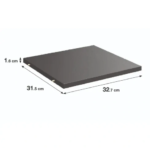 Полка Spaceo KUB 32x32 см ЛДСП цвет графит SPACEO