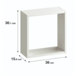 Стеллаж Spaceo KUB 1 секция 36x36x15.9 см ЛДСП цвет белый SPACEO Стеллаж секционный