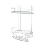 Полка для ванной Lemer Theatre двухъярусная угловая 22x22x40.5 см