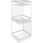 Полка для ванной Lemer Like трехъярусная прямая 20x20x52 см металл цвет белый LEMER