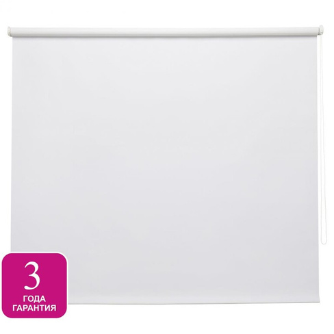 Штора рулонная блэкаут Inspire Santos 160x175 см белая INSPIRE