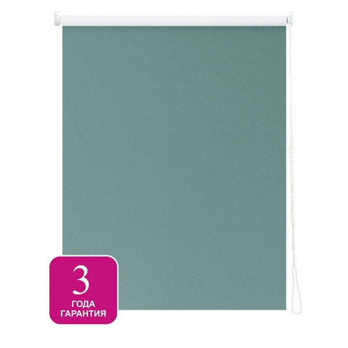 Штора рулонная блэкаут Inspire Santos 40x160 см бирюзовая INSPIRE