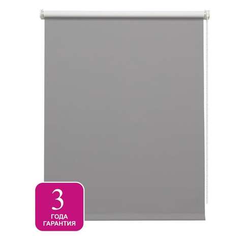Штора рулонная блэкаут Inspire Santos 40x160 см серая INSPIRE