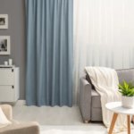 Штора на ленте со скрытыми петлями Inspire Looks 200x260 см цвет синий Ink 4 INSPIRE