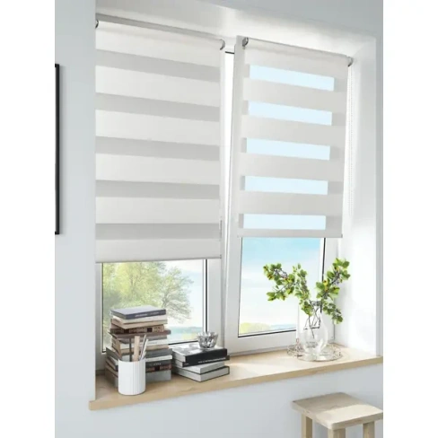 Штора рулонная день-ночь Inspire Moscou 40x160 см белая White 0 INSPIRE