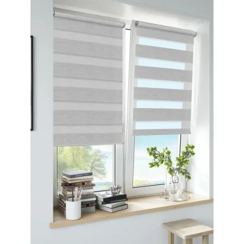 Штора рулонная день-ночь Inspire Moscou 40x160 см серая Granit 3 INSPIRE