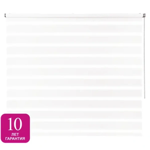 Штора рулонная день-ночь Inspire Siberia 140x190 см белая White 0 INSPIRE