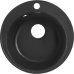 Мойка врезная Granfest Quarz GF-Z-08 круглая 47.9x47.9 см глубина 18 см кварц цвет чёрный GRANFEST GRANFEST-Z08