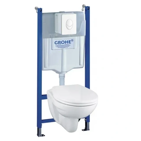 Комплект инсталляция с унитазом Grohe Solido с кнопкой GROHE Lecico Perth Solido