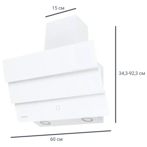297414746 Вытяжка плоская Maunfeld Cascada 60 Glass White 60 см цвет белый MAUNFELD CASCADA 60 Glass White
