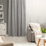 Штора на ленте со скрытыми петлями термоблэкаут Inspire Auriane 200x280 см серая Granit 3 INSPIRE