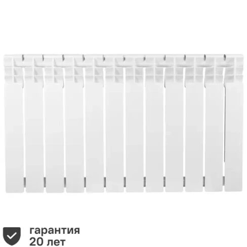 303163985 Радиатор Equation 500/80 биметалл 12 секций боковое подключение цвет белый EQUATION 500/80/12