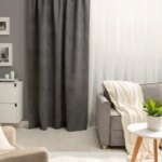 Штора на ленте со скрытыми петлями Inspire Manchester 200x280 см цвет серый Moon 1 INSPIRE