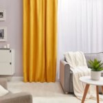 Штора на ленте со скрытыми петлями Inspire Manchester 200x280 см цвет жёлтый INSPIRE