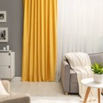 Штора на ленте со скрытыми петлями блэкаут Inspire Annalise 200x280 см цвет жёлтый Solemio 1 INSPIRE
