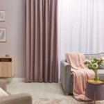 Штора на ленте со скрытыми петлями блэкаут Inspire Miami 200x280 см цвет серо-розовый Santal 4 INSPIRE