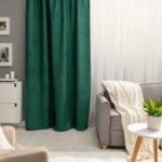 Штора на ленте со скрытыми петлями Inspire Manchester 200x280 см цвет изумрудный Exotic 1 INSPIRE