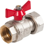 Кран шаровой Valtec с накидной гайкой внутренняя резьба 3/4"x1" латунь VT.241.N.0506 VALTEC