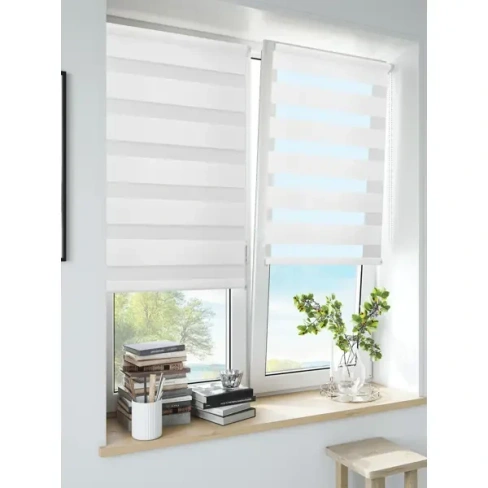 Штора рулонная день-ночь Inspire Peter 40x160 см белая White 0 INSPIRE