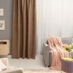 Штора на ленте со скрытыми петлями Inspire Manchester 200x280 см цвет коричневый Terra 3 INSPIRE