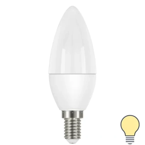Лампа светодиодная Lexman Candle E14 175-250 В 6.5 Вт белая 600 лм теплый белый свет LEXMAN