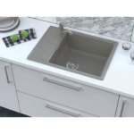 Мойка врезная Granfest VertexGF-V-680L прямоугольная 68х50 см глубина 20 см мрамор цвет топаз GRANFEST