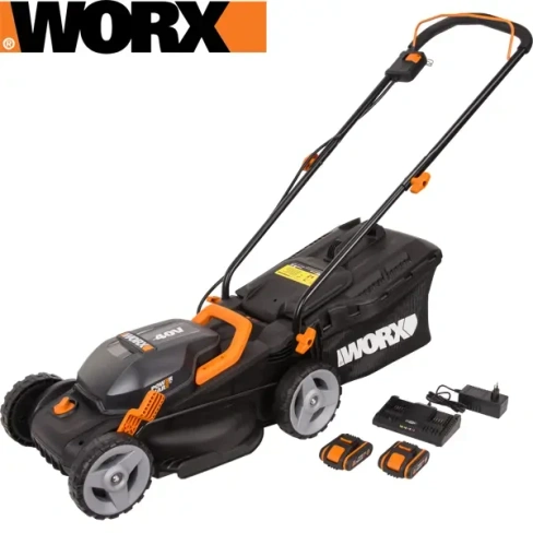 Газонокосилка аккумуляторная Worx WG779E 40 В 34 см АКБ и ЗУ в комплекте WORX