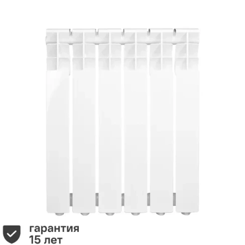 411739310 Радиатор Monlan 500/80 алюминий 6 секций боковое подключение цвет белый MONLAN RU 500/80
