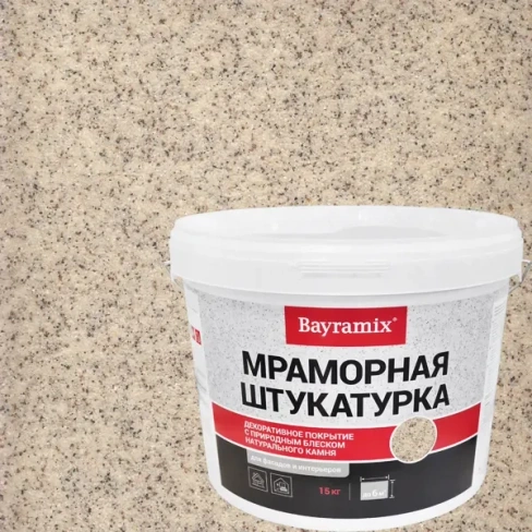 413615688 Штукатурка мраморная Bayramix Peach Rose-N 15 кг BAYRAMIX Мраморная штукатурка